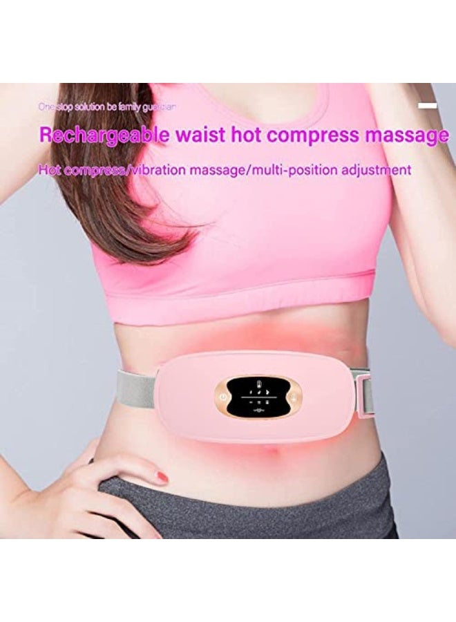 Generic Menstrual Heating Pad, Portable USB Electric Belly Wrap Warming Belt, with 3 Heat Levels and 3 Massage Modes, Fast Heating Wrap Belt for Women Girl  - Image 2