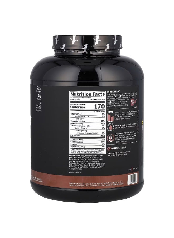 Rule 1 Proteins Rule One Proteins, Source7 Protein Powder Drink Mix, Chocolate, 4.97 lb (2.25 kg) - Image 2
