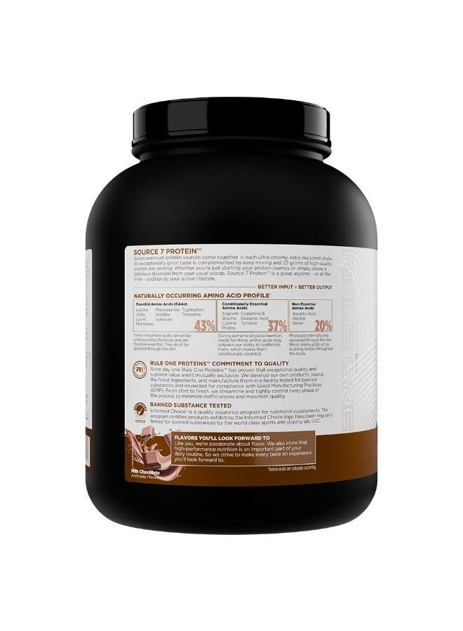 Rule One Proteins, Source7 Protein Powder Drink Mix, Chocolate, 4.97 Lb (2.25 Kg)
