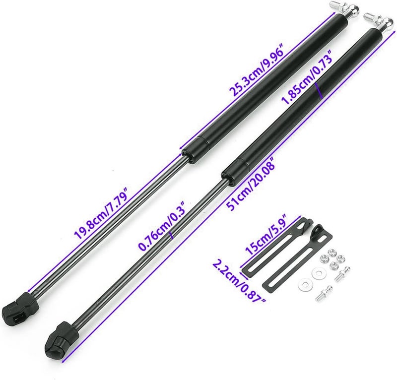 Wivplex Hood Lift Support Struts for Grand Vitara 2012-2018 - Image 2