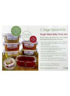 Sage Spoonfuls Sage Spoonfuls, Tough Glass Baby Food Jars, 6 Pack, 4 oz (120 ml) Each  - Image 2