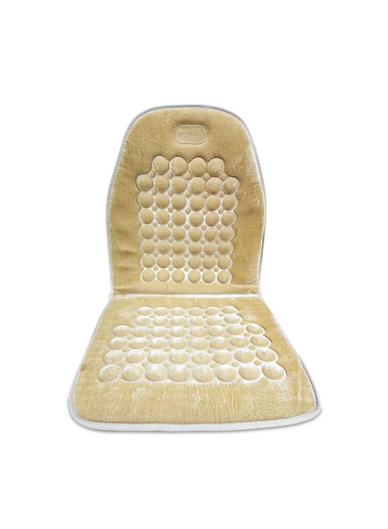 3XR 2 Piece Bubble Type Car Sponge Seat Cushion Magnetic Seat Cushion Car Magnet Seat Cover Massager beige - Image 4