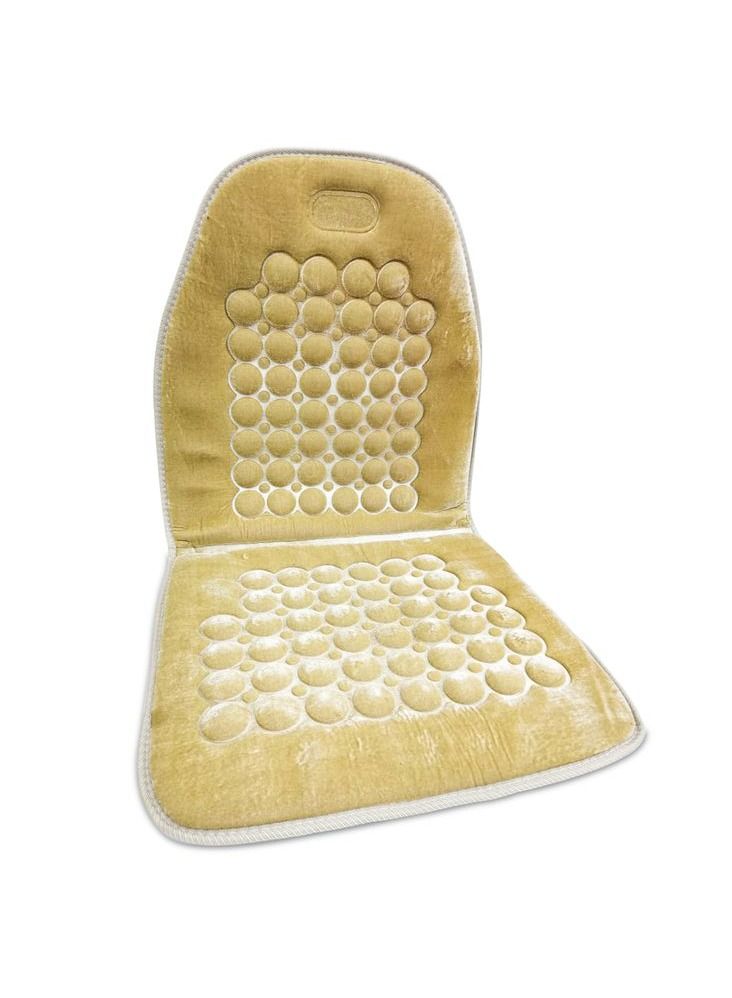 3XR 2 Piece Bubble Type Car Sponge Seat Cushion Magnetic Seat Cushion Car Magnet Seat Cover Massager beige - Image 5