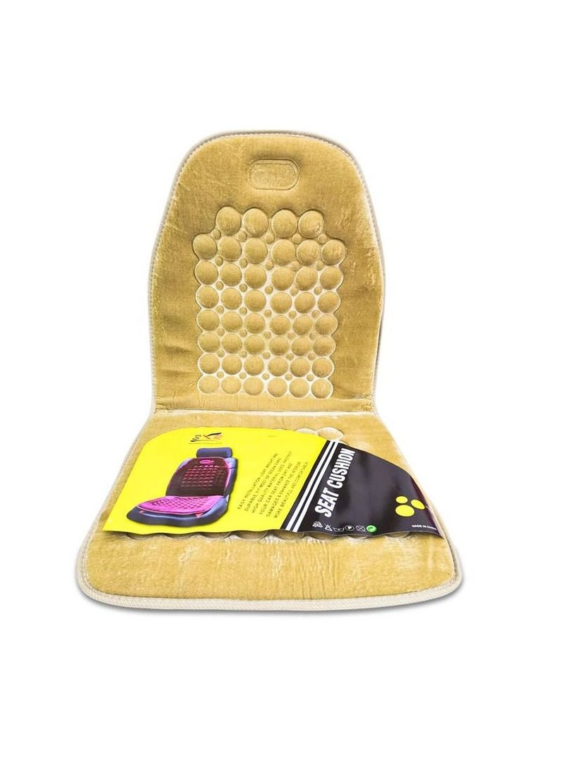 3XR 2 Piece Bubble Type Car Sponge Seat Cushion Magnetic Seat Cushion Car Magnet Seat Cover Massager beige - Image 2