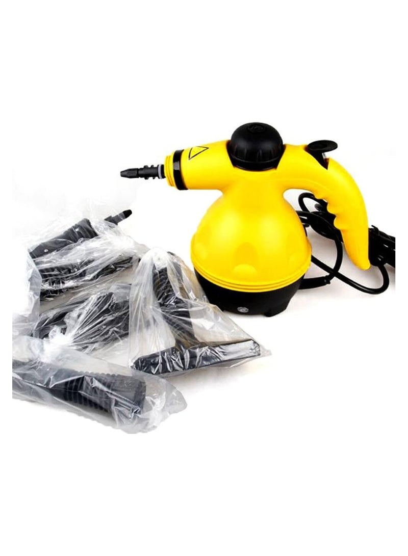 1000W Multifunctional High Temperature Handheld Steam Cleaner with 9pcs Accessories Suitable for Kitchen Sofa Bathroom Window Multicolor Random ( Black, White , Yellow ) - Image 1