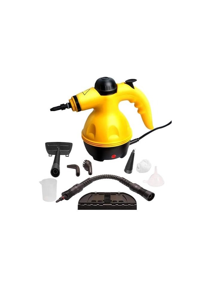 1000W Multifunctional High Temperature Handheld Steam Cleaner with 9pcs Accessories Suitable for Kitchen Sofa Bathroom Window Multicolor Random ( Black, White , Yellow ) - Image 4
