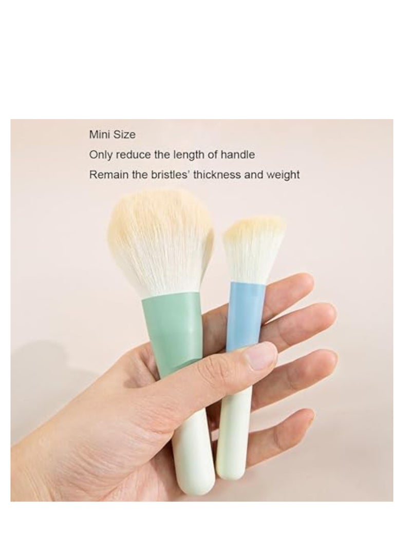 SOLARAE Makeup Brush Set, 10pcs Easy-taken Mini Full Complete Function Cosmetic Brushes Kit, Eye Shadow Brush for Blending Concealer Eyebrow Eyelash Eyeliner Premium Synthetic Make Up Brushes with Bag - Image 3