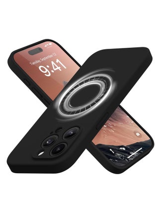 Strong Magnetic for iPhone 15 Pro Max Case Silicone, Compatible with MagSafe, [Camera Protection][2X Screen Protectors]Slim Protective Phone Case, Soft Anti-Scratch Microfiber Lining, Black - pzsku/ZC94FA5339217D8990633Z/45/_/1713068430/c918c902-1df9-4336-9f3f-97b3a553e973