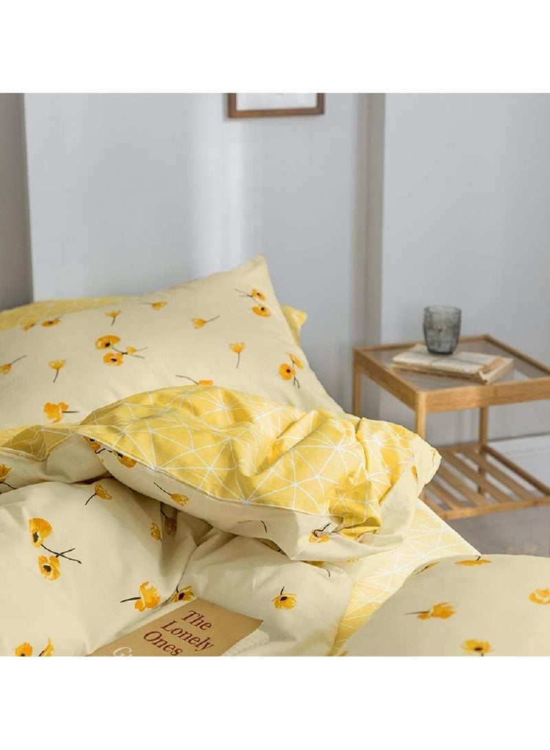 عام طقم غطاء لحاف مكون من 4 قطع، طقم سرير من البوليستر الناعم، طقم لحاف كرتوني بدون قلب، طقم لحاف كرتوني مع غطاء لحاف واحد وشرشف واحد و2 غطاء وسادة - Image 2