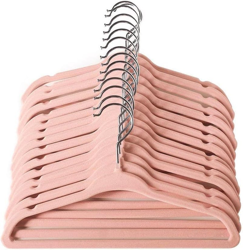 ManGotree 10 Pack Pink Velvet Baby Hangers - Image 1