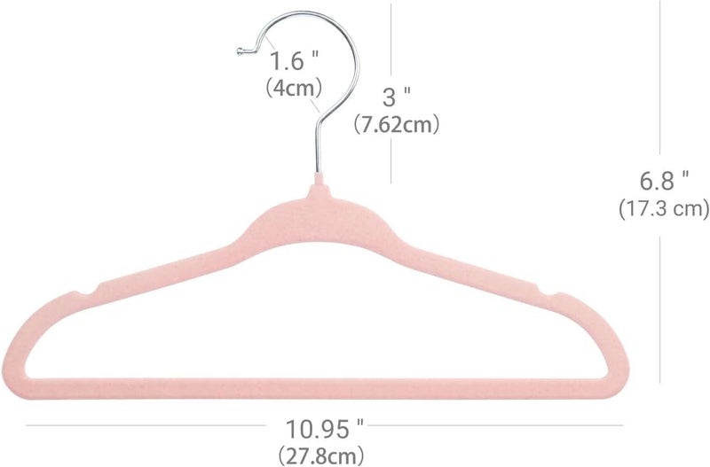 ManGotree 10 Pack Pink Velvet Baby Hangers - Image 2