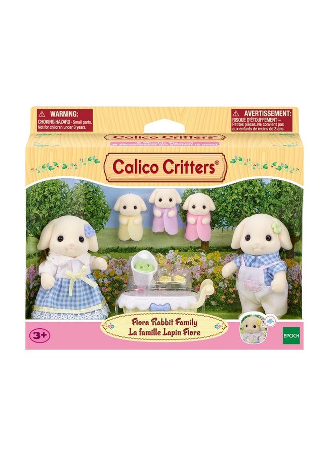 Calico Critters Calico Critters Flora Rabbit Family - Set of 5 Collectible Doll Figures for Children Ages 3+  - Image 2