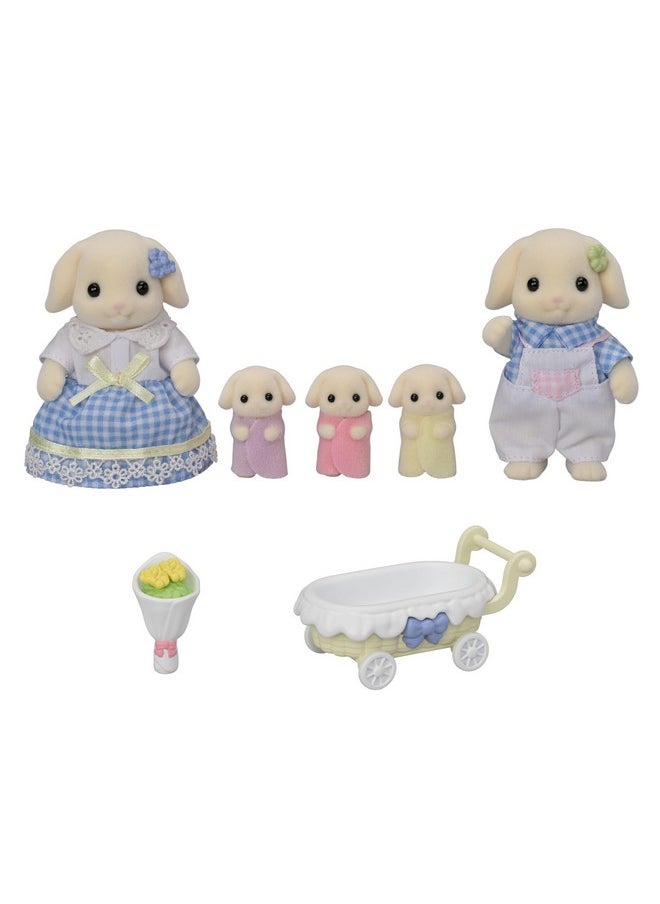 Calico Critters Calico Critters Flora Rabbit Family - Set of 5 Collectible Doll Figures for Children Ages 3+  - Image 5