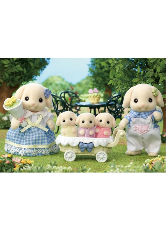 Calico Critters Calico Critters Flora Rabbit Family - Set of 5 Collectible Doll Figures for Children Ages 3+  - Image 3