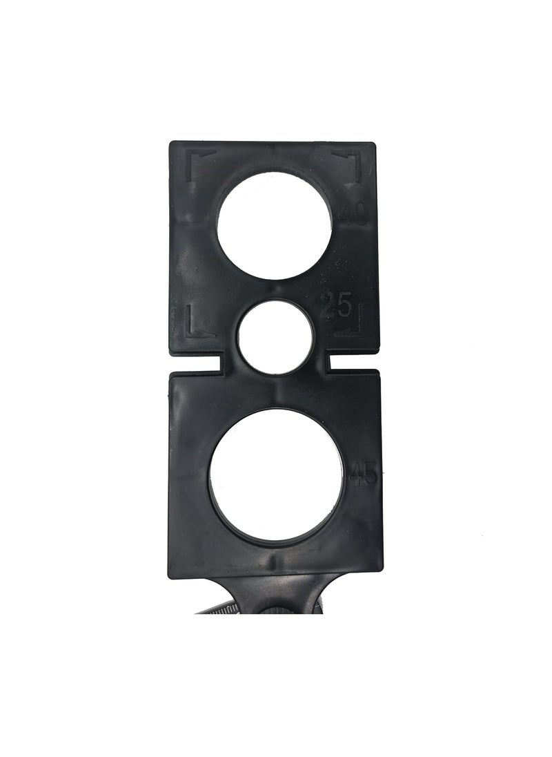 ANYM - ANYM Aluminum MultiFunction Template Tool for Measuring Layout and Angle Finder Adjustable 6 Folding Ruler Ceramic Tile Hole Locator - Image 1