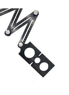 ANYM ANYM Aluminum MultiFunction Template Tool for Measuring Layout and Angle Finder Adjustable 6 Folding Ruler Ceramic Tile Hole Locator  - Image 4