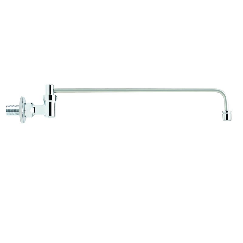 Krowne 14812L Wok Faucet Wall Mount 17 Swing Spout for Commercial Kitchen  38 Inlet  Easy Installation Design  with Automatic TurnOn Function  ChromePlated Brass NSF Mounting Kit Included