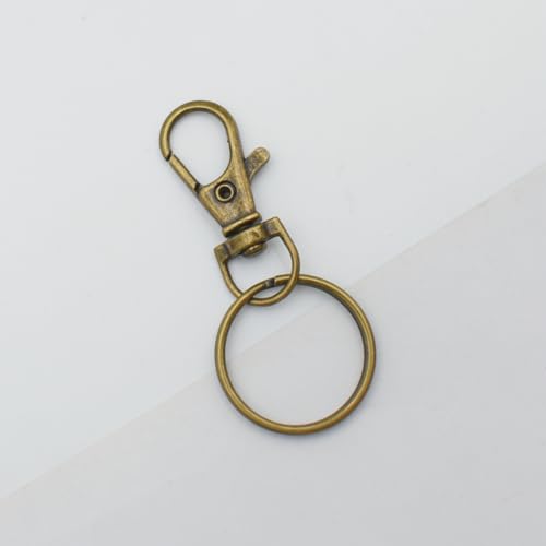 PEOUWNES 60 Pcs Premium Bronze Swivel Clasps Lanyard Snap Hooks with Key Rings, Key Chain Clip Hooks Lobster Claw Clasps for Keychain Clip Lanyard, Jewelry Making, DIY Crafts - Image 5