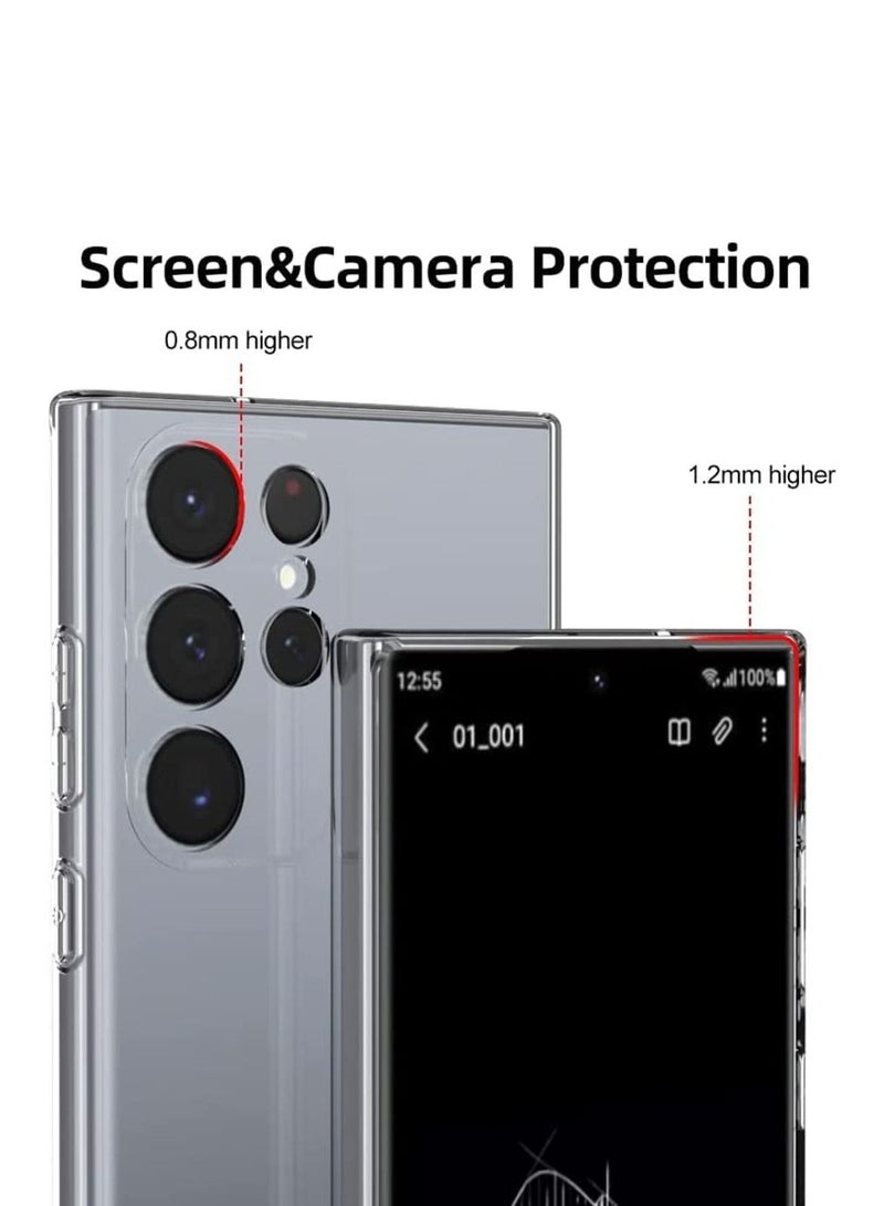 تيكي Samsung Galaxy S23 Ultra TPU حافظة شفافة نحيفة ذات زوايا ناعمة مصنوعة من البولي يوريثين الحراري (TPU)، مضادة للصدمات وبصمات الأصابع، تغطية خلفية واقية. - Image 3