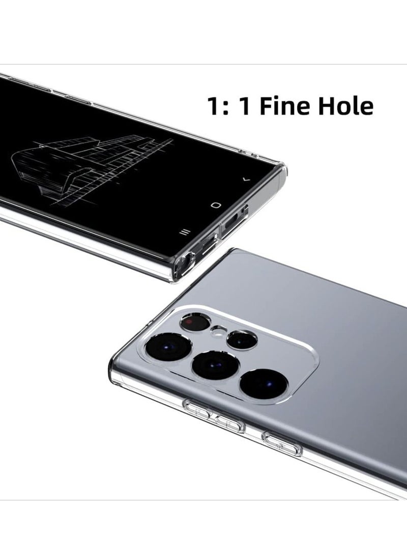 تيكي Samsung Galaxy S23 Ultra TPU حافظة شفافة نحيفة ذات زوايا ناعمة مصنوعة من البولي يوريثين الحراري (TPU)، مضادة للصدمات وبصمات الأصابع، تغطية خلفية واقية. - Image 4