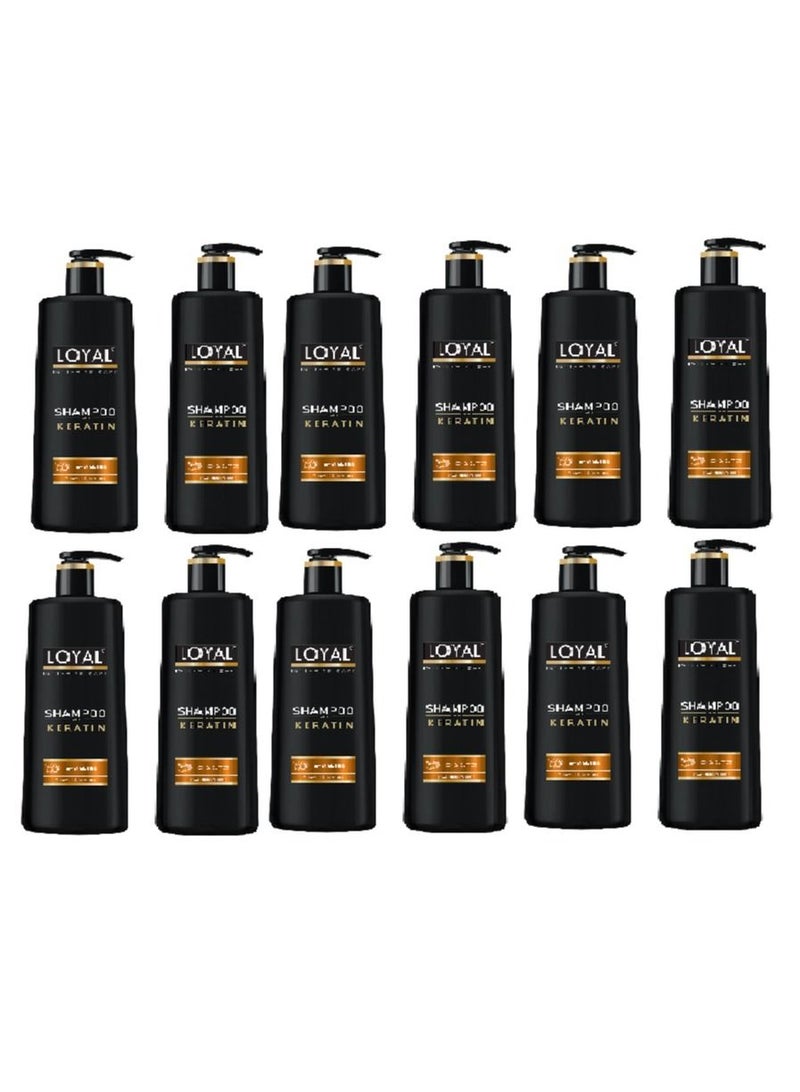 لويال شامبو الشعر بالكرياتين 800 ملي 12 علبة في الكرتونة - Image 1