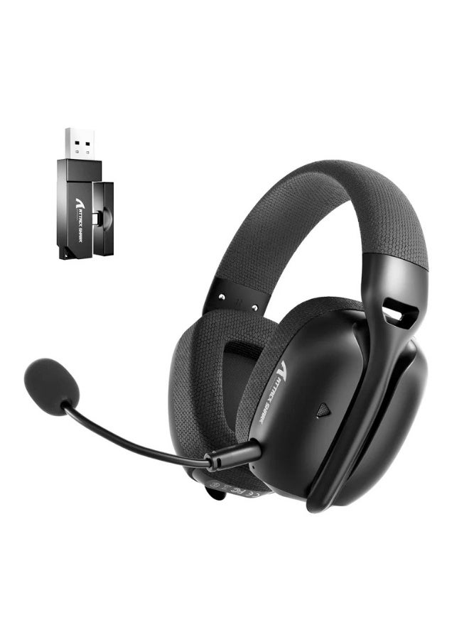 هجوم القرش ATTACK SHARK L80PRO Wireless Gaming Headset - Black - Image 1