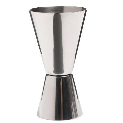 BarCraft Cocktail Jigger Double Glass for Measuring Spirits, Stainless Steel, 25 ml/50 ml - Image 1