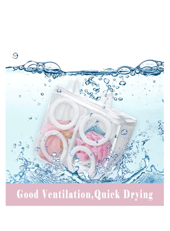 Sneaker Washing Bag, Fabric Durable and Reusable Mesh Laundry Bags with Zipper, Travel Organization Bag, Foam Ring as Buffers Protect Shoes and Washing Machine (1 Large and 1 Medium) (2 Piece) - Image 5