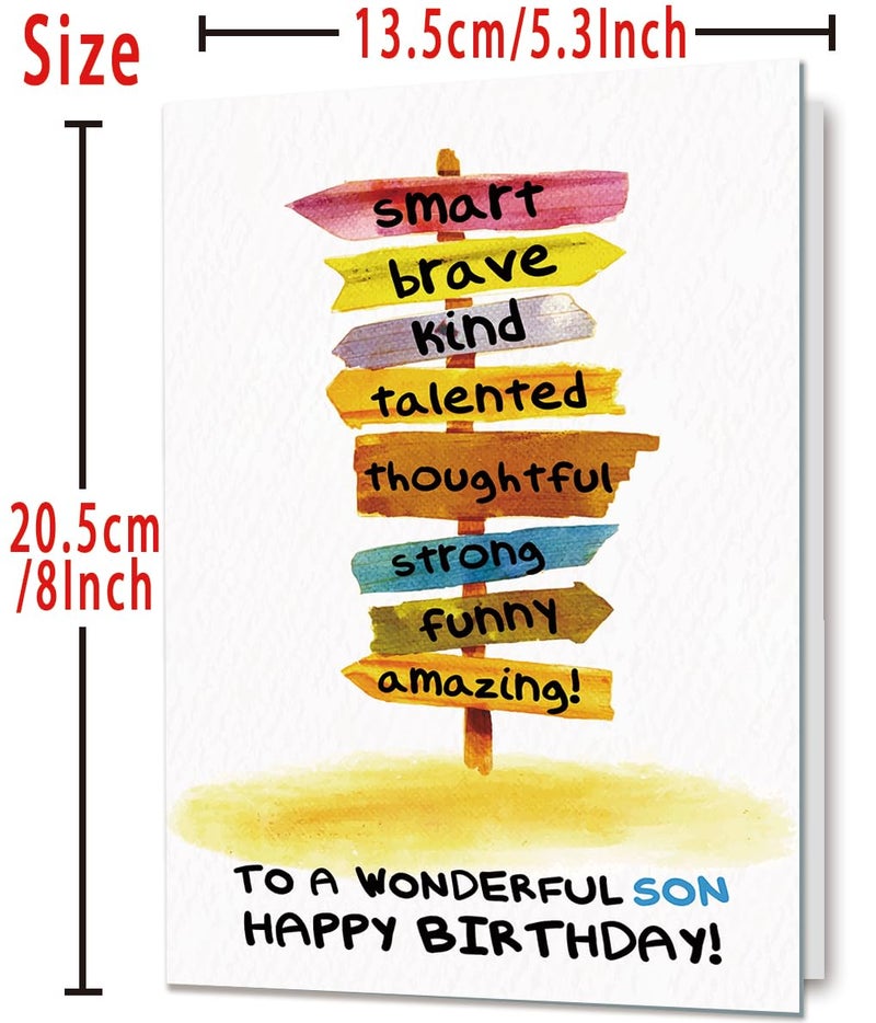 Mcduldul Birthday Card for Son | Funny Birthdays Cards Gifts for Adult Sons from Mom Dad Parents| Happy Birthday to A Wonderful Sons - Image 4