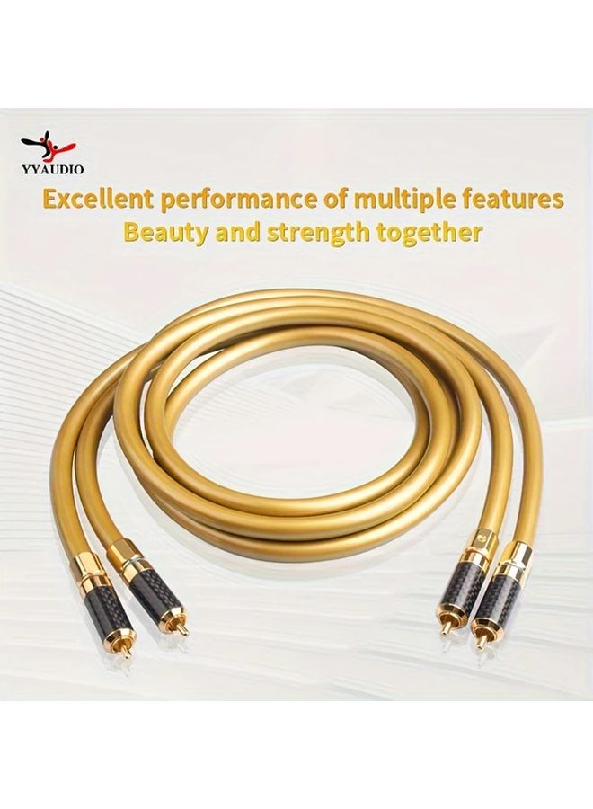 2m RCA Audio Cable 2RCA Male to Male Stereo for Amplifier DAC TV Car - Image 2