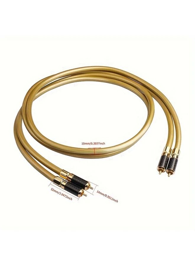 2m RCA Audio Cable 2RCA Male to Male Stereo for Amplifier DAC TV Car - Image 3