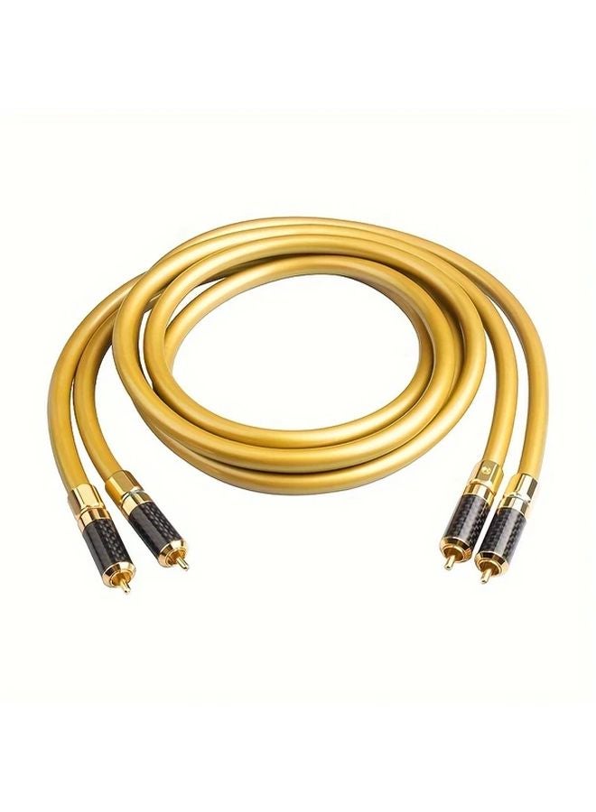 2m RCA Audio Cable 2RCA Male to Male Stereo for Amplifier DAC TV Car - Image 1