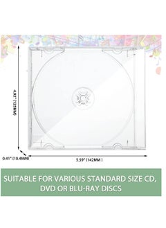 Generic CD Jewel Case, Clear Plastic Single DVD Disc Case, Standard CD DVD Cover for Protection Replacement, 10.4 mm, 25Pieces  - Image 5
