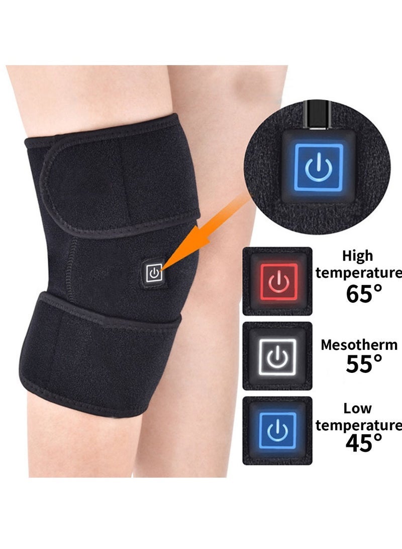 general Heated Knee Braces Pain Relief Heated Knee Pad Massager Support Warm Wrap Rechargeable Electric Adjustable Temperature for Winter - Image 1