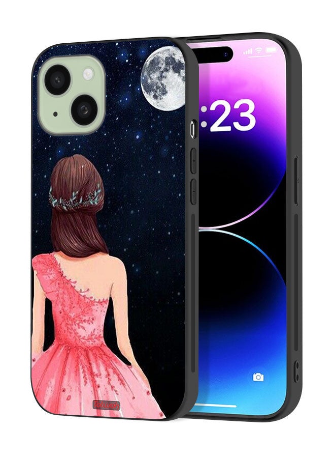 Tolwak Apple iPhone 15 Plus Protective Case Cover Girl And Moon Art - Image 1