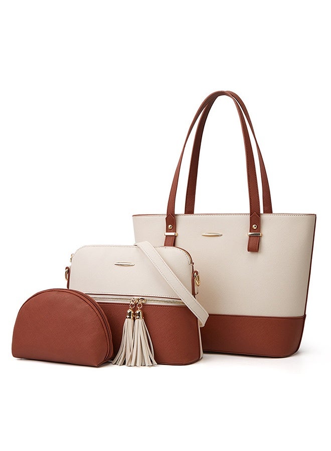 general New Fashion 3-Piece Set Large Capacity Tote and Crossbody Convertible Organizer Bag for Women