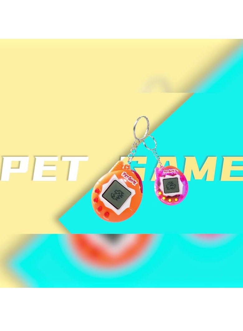 Virtual Pets Keychain Digital Nostalgic Electronic Pets Keychain Mini Virtual Pet Development Game Console Retro Handheld Game Machine for Boys Girls and Adults  - Image 3