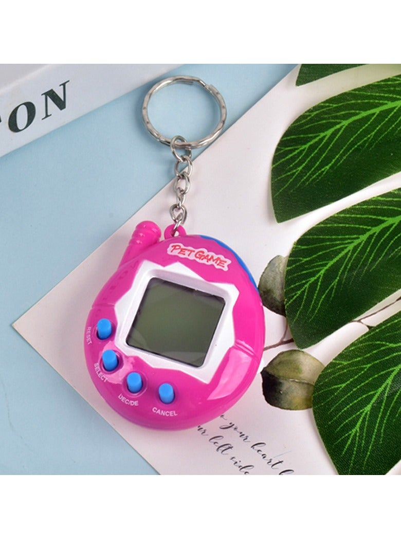 Virtual Pets Keychain Digital Nostalgic Electronic Pets Keychain Mini Virtual Pet Development Game Console Retro Handheld Game Machine for Boys Girls and Adults  - Image 1