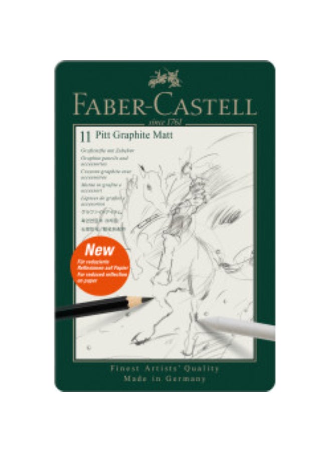 FABER-CASTELL Set Pitt Graphite Matt – Tin 11 pcs - Image 2