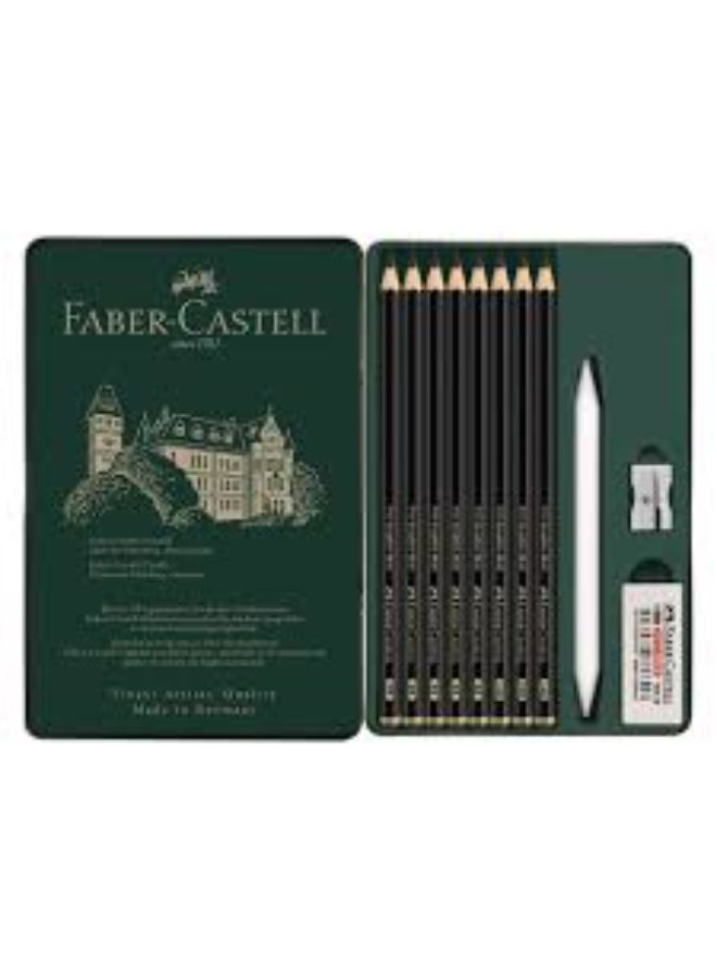 FABER-CASTELL Set Pitt Graphite Matt – Tin 11 pcs - Image 1
