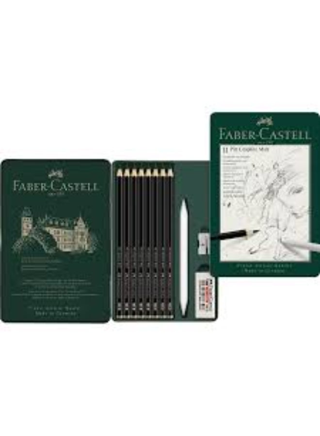 FABER-CASTELL Set Pitt Graphite Matt – Tin 11 pcs - Image 3