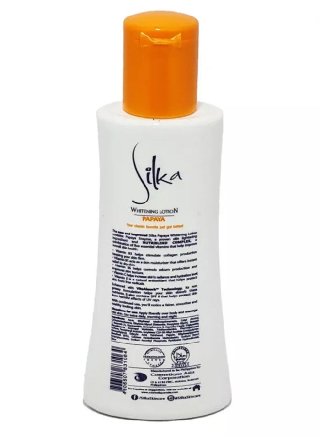 Silka Papaya Whitening Lotion SPF6 - 100ml - Image 2