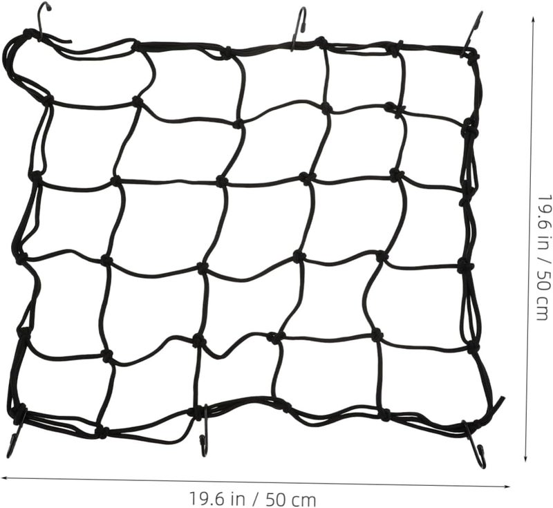 DECHOUS 1Pc Heavy Duty Latex Cargo Net for Motorcycle Bike Elastic Luggage Storage Net with Durable Hooks for Securing Suitcases Gear - Image 2