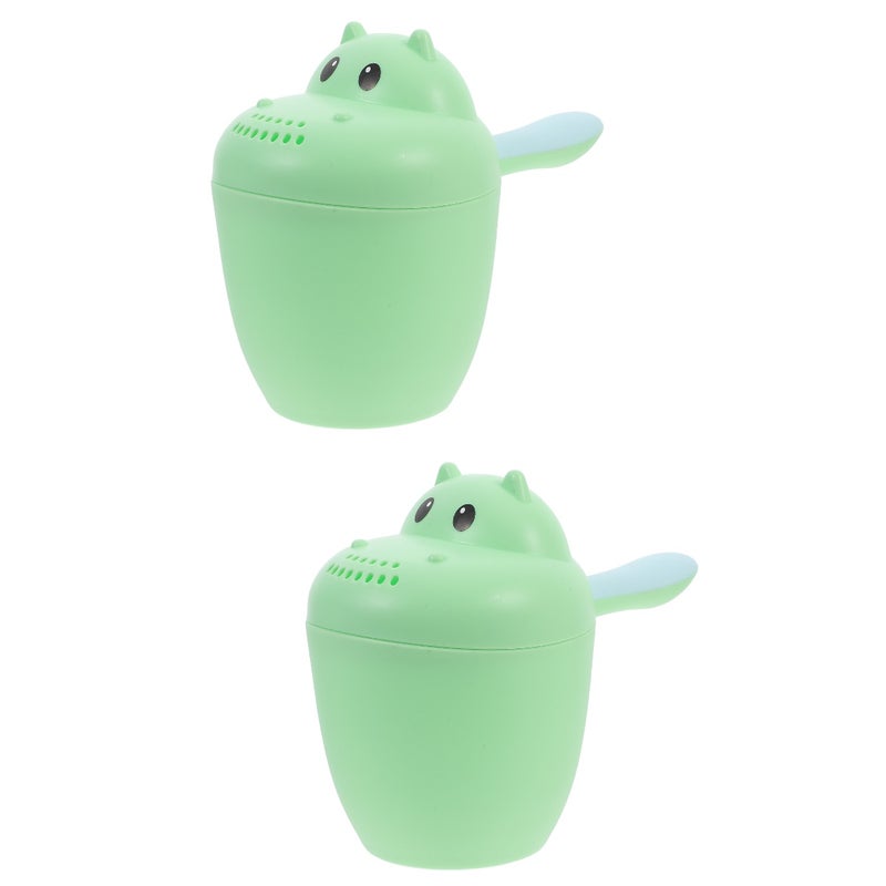2pcs Hippo Shaped Shampoo Rinse Cup Waterfall Rinser Shower Scoop Bath Cup Shower Shampoo Scoop - Image 1