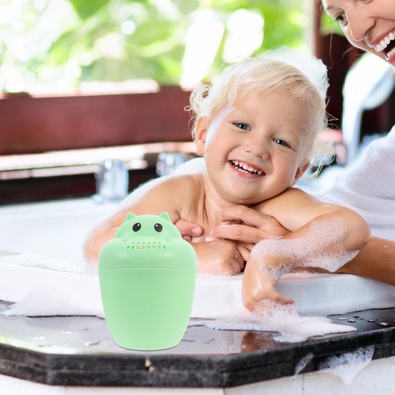 2pcs Hippo Shaped Shampoo Rinse Cup Waterfall Rinser Shower Scoop Bath Cup Shower Shampoo Scoop - Image 2