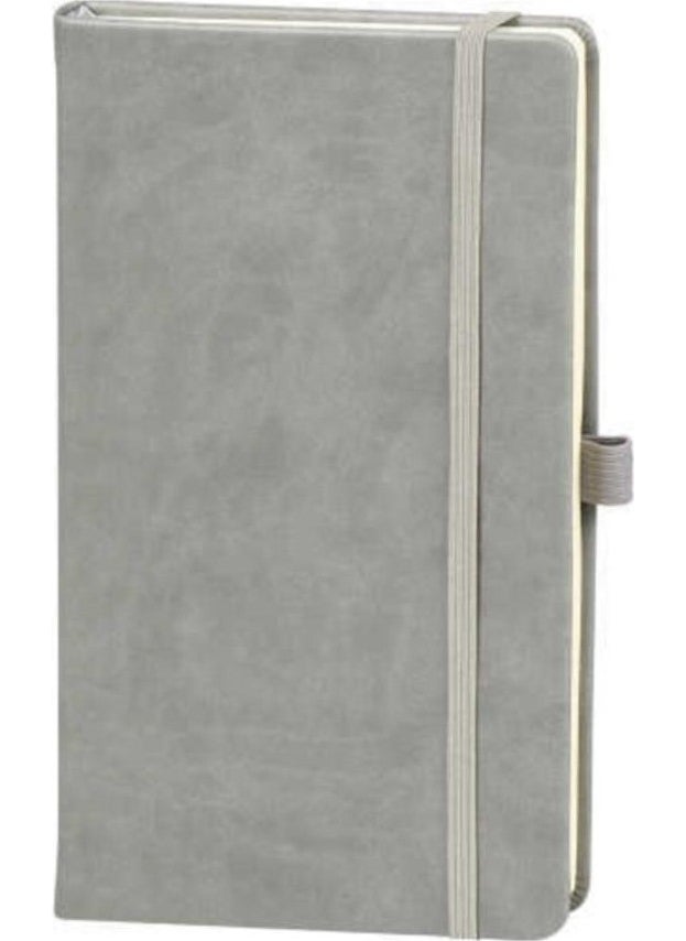 HSN Undated Notebook Leather Cover Gray 