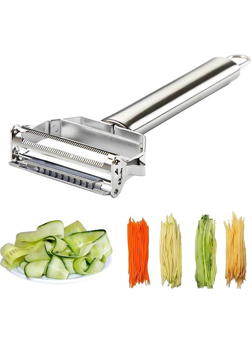 Potato Apple Vegetable Peeler, Multifunction Stainless Steel Julienne Peelers for Fruit Veggie Potatoes Carrot Cucumber, Julienne Cutter Slicer Shredder Scraper, Pro Kitchen Tool with Dual Blade  - Image 1