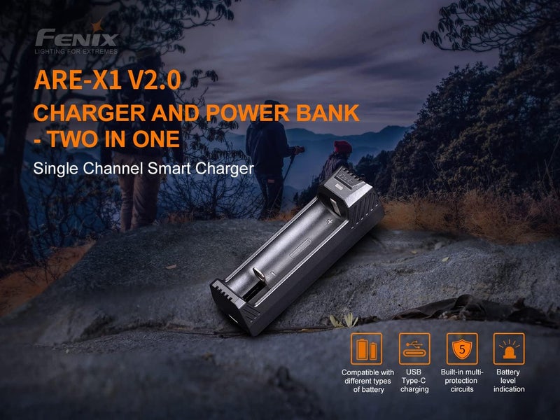 فينيكس شاحن ليثيوم أيون ARE-X1 v2.0 لبطاريات 18650 و21700 و26650 - Image 3