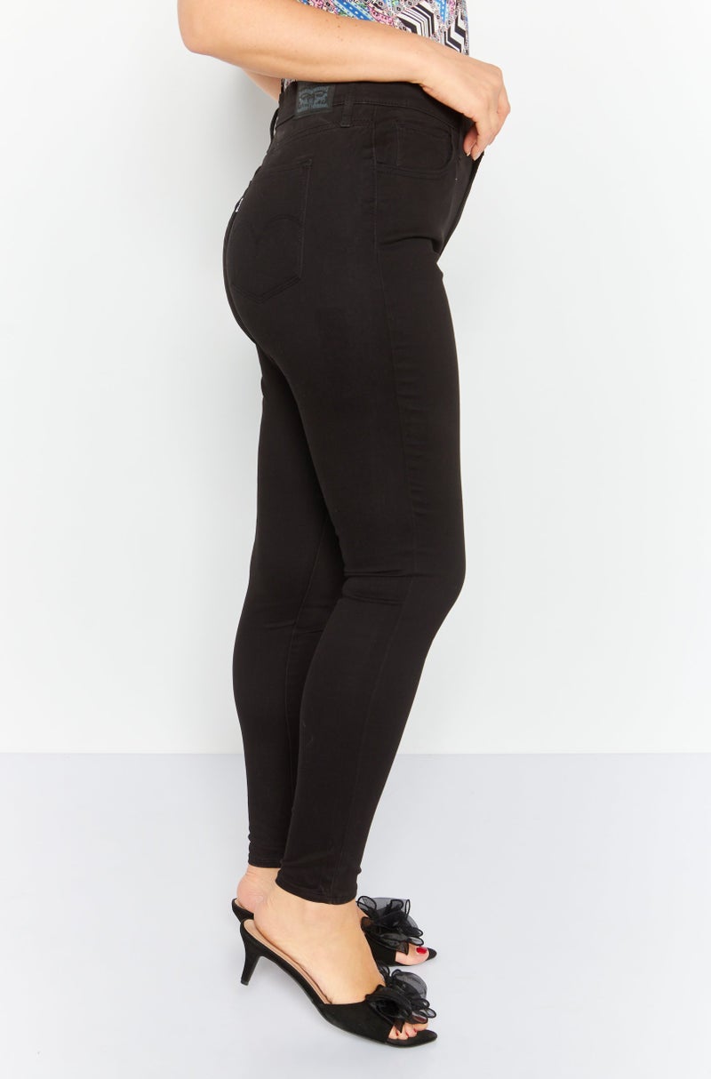 Levi's جينز دنيم ضيق جداً عالي الخصر للنساء، أسود - Image 3