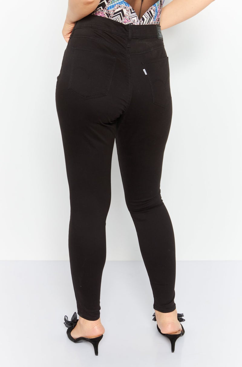 Levi's جينز دنيم ضيق جداً عالي الخصر للنساء، أسود - Image 4